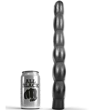Dildo Ondulato All Black Morbido ed Elastico per Piacere Duraturo
